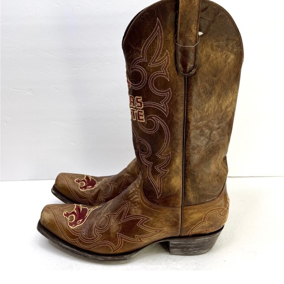 GAMEDAY BOOTS Texas State Bobcats NEW Embroidered Cowboy Boots Size 9.5 Men - Picture 6 of 9